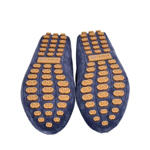 Suede GG Horsebit Loafers Blue, view 5