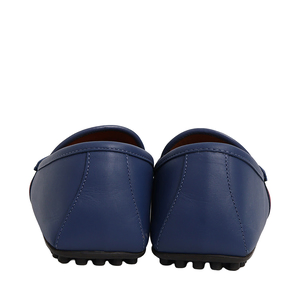 Leather Web Loafers Blue, view 4