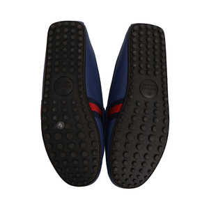 Leather Web Loafers Blue, view 5