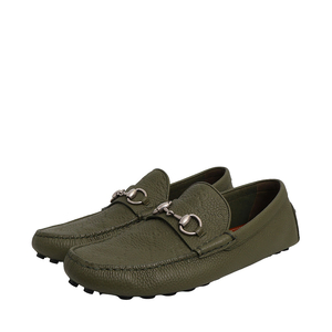 Leather GG Horsebit Loafers Green