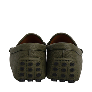 Leather GG Horsebit Loafers Green, view 4