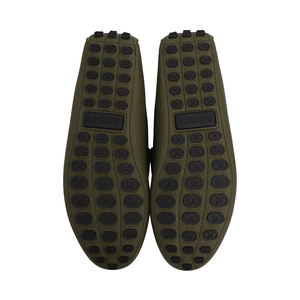 Leather GG Horsebit Loafers Green, view 5