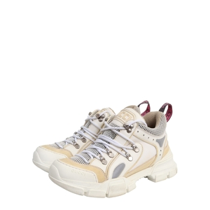Mixed Material Flashtrek Sneakers White