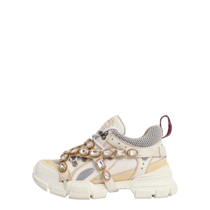 Mixed Material Flashtrek Sneakers White, view 5