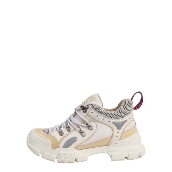 Mixed Material Flashtrek Sneakers White
