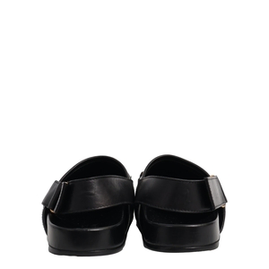 Leather Horsebit Slippers Black, view 4