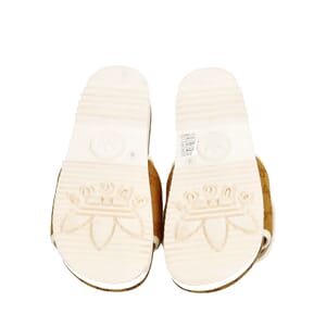 x ADIDAS Canvas GG Platform Slide Sandals Brown/White, view 5