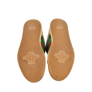 Mixed Material GG Screener Sneakers Green/Orange, view 4