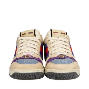 Mixed Material Screener Sneakers Purple, view 3