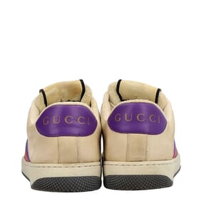 Mixed Material Screener Sneakers Purple, view 4