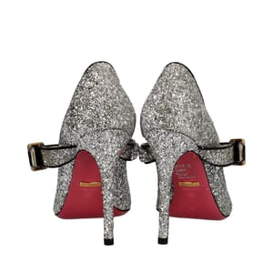 Glitter Crystal Embellished Sylvie Pumps Silver, view 4