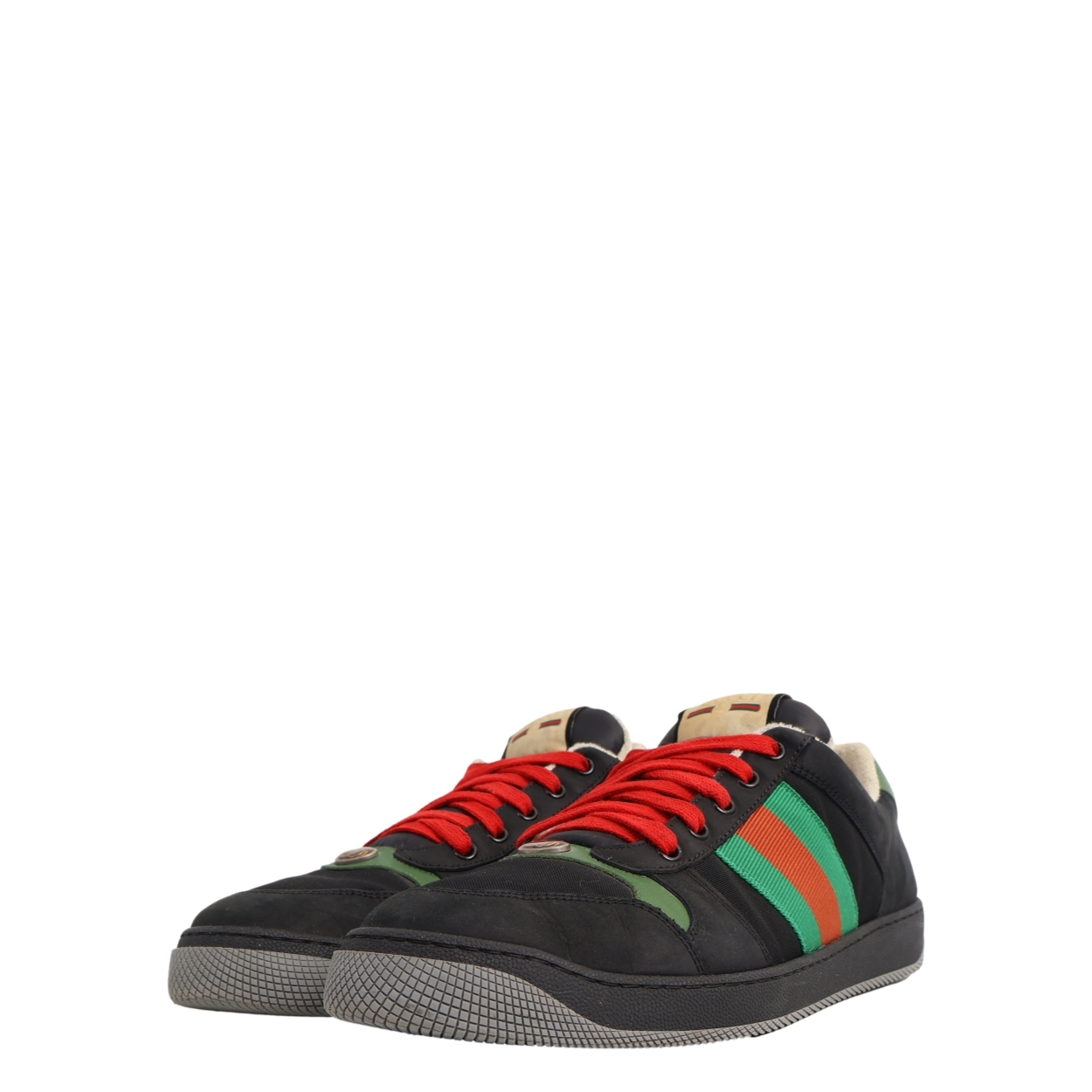 Mixed Material Web Screener Sneakers Black