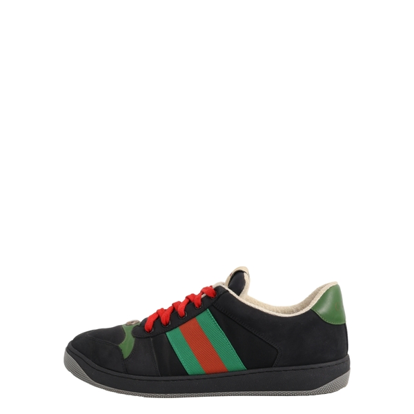 Mixed Material Web Screener Sneakers Black