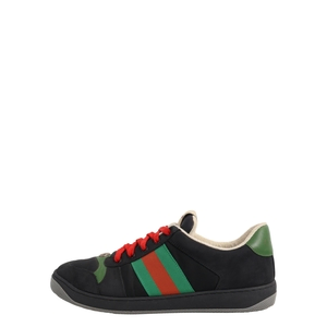 Mixed Material Web Screener Sneakers Black, view 2