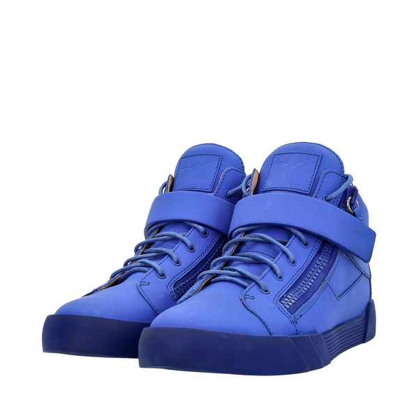 GIUSEPPE ZANOTTI Matte High Top Sneakers Blue | Luxity