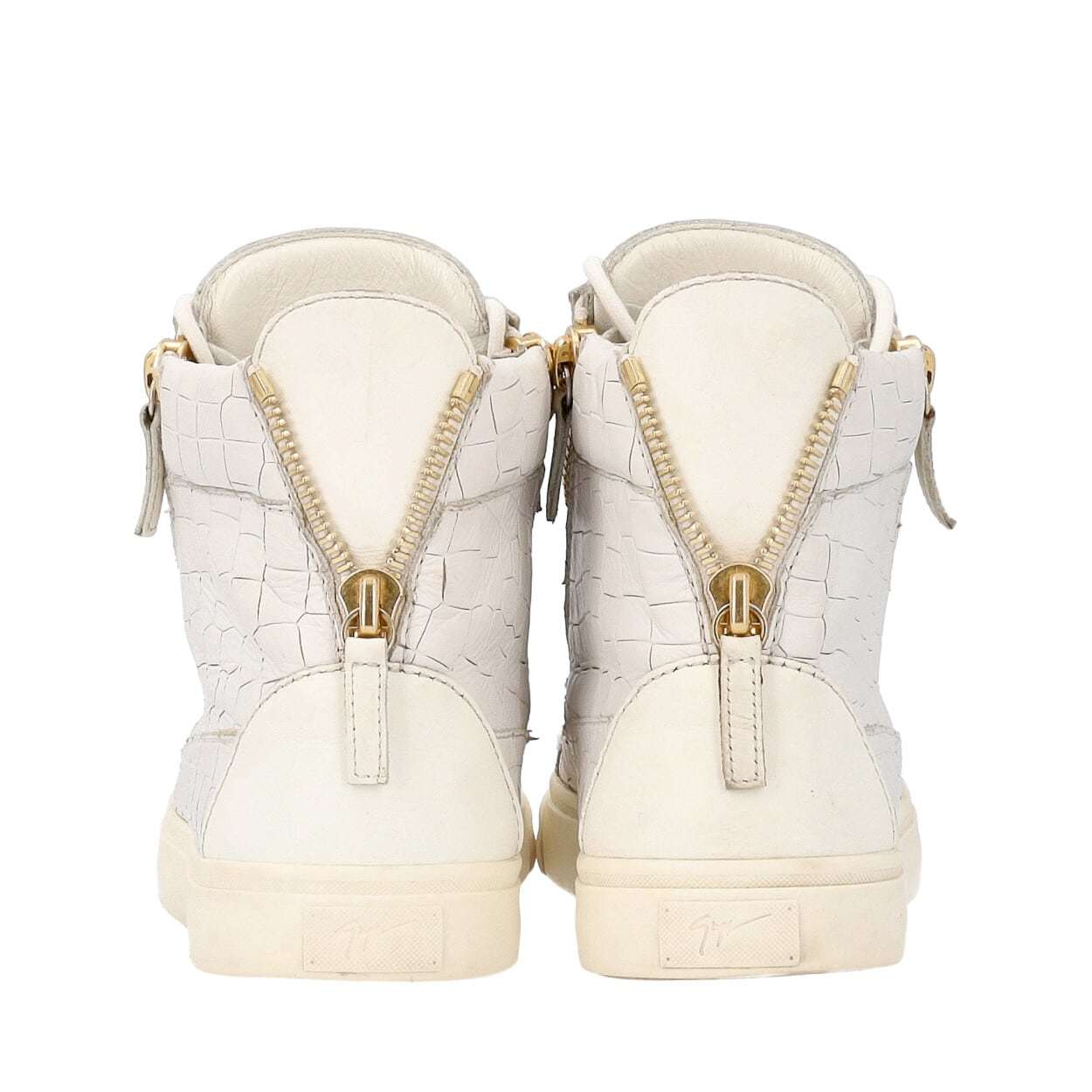 GIUSEPPE ZANOTTI Croc Embossed Leather London High Top 