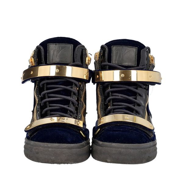 Mix Material Coby High Top Sneakers Navy/Black