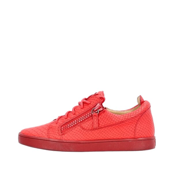 Python Embossed Frankie Sneakers Red
