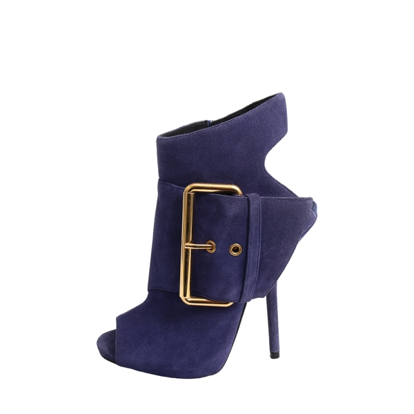 Suede Ankle Boots Purple