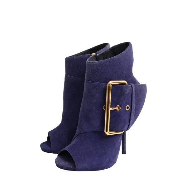 Suede Ankle Boots Purple