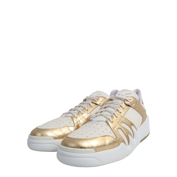 Leather Talon Sneakers White/Gold