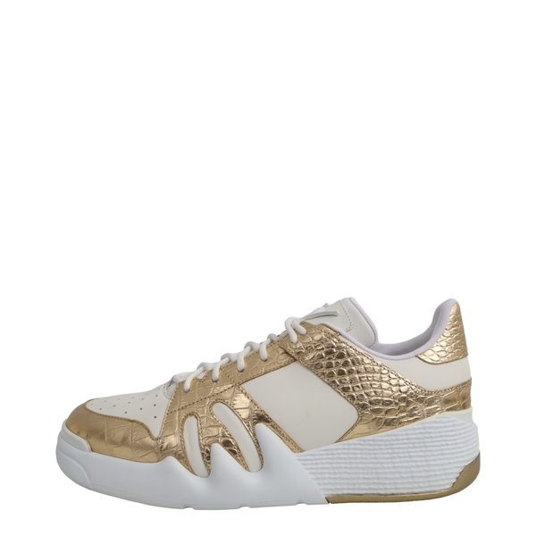 Leather Talon Sneakers White/Gold