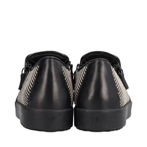 Leather Studded Eve Slip-On Sneakers Black, view 4