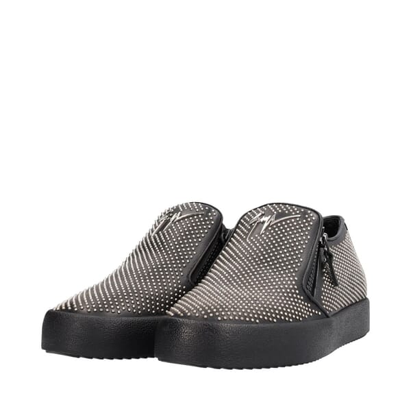 Leather Studded Eve Slip-On Sneakers Black