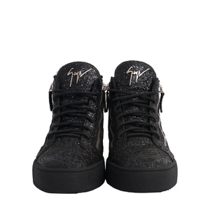Glitter Frankie High Top Sneakers Black, view 3