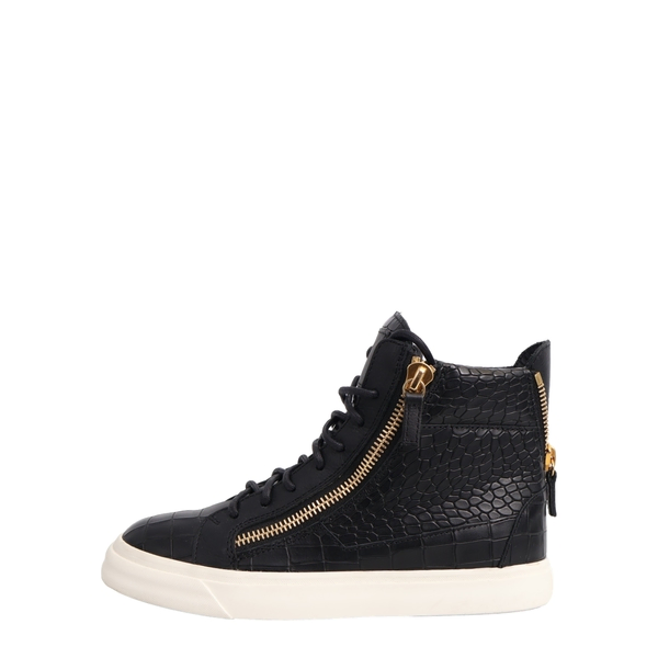 Croc Embossed London High Top Sneakers Black
