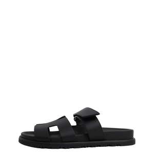 Leather Chypre Sandals Black, view 2