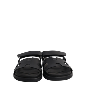 Leather Chypre Sandals Black, view 3