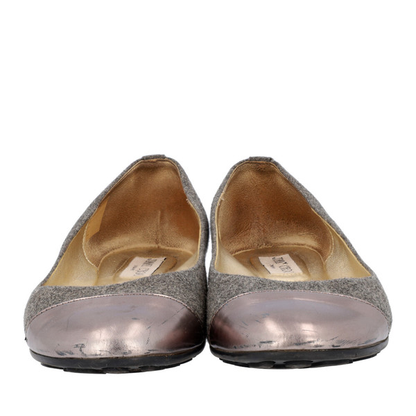 Flannel Flat Pumps Grey
