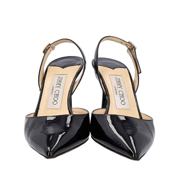 Patent Tilly Slingback Pumps Black