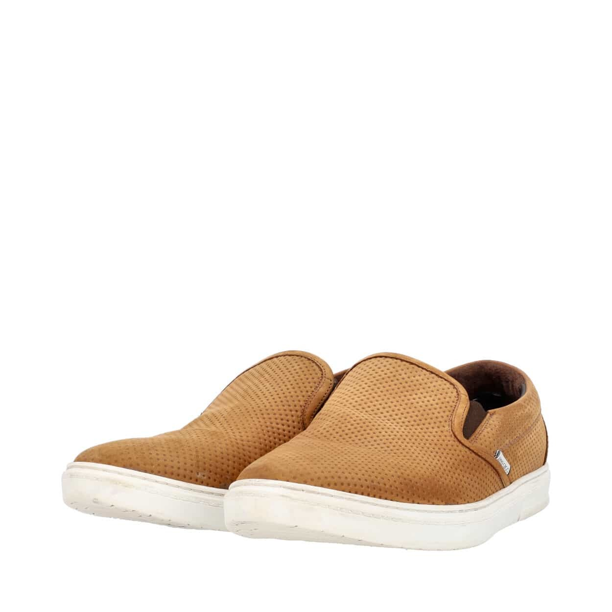 Jimmy Choo Black Fabric Slip-On Loafers