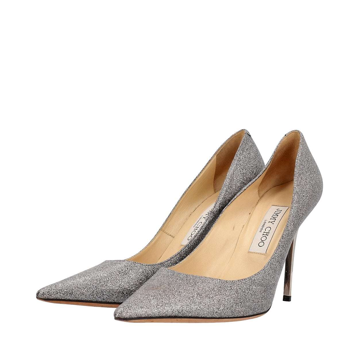 JIMMY CHOO Glitter Romy Pumps Silver | Luxity