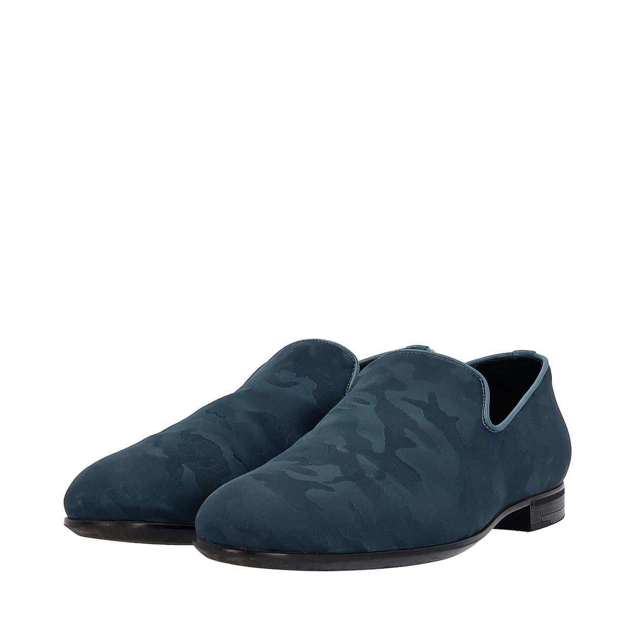 JIMMY CHOO Nylon Sloane Loafers Peacock Green | Luxity