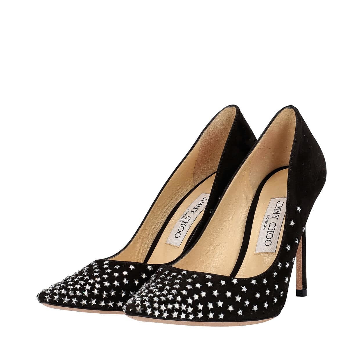 JIMMY CHOO Suede Degrade Stars Romy Pumps Black | Luxity