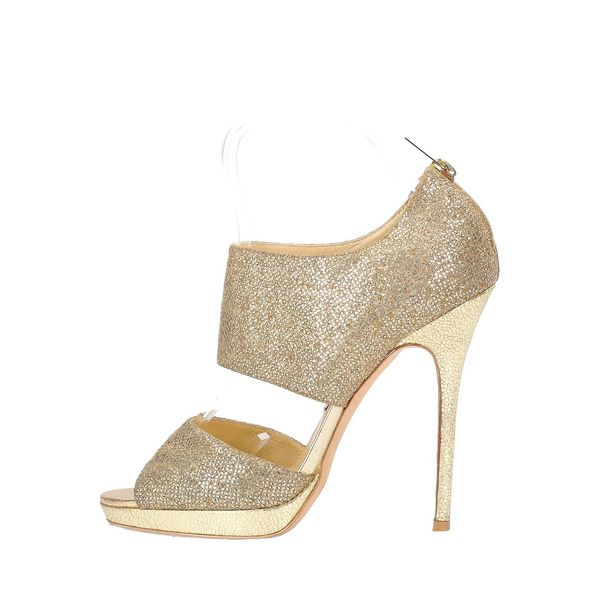 Glitter Platform Sandals Gold