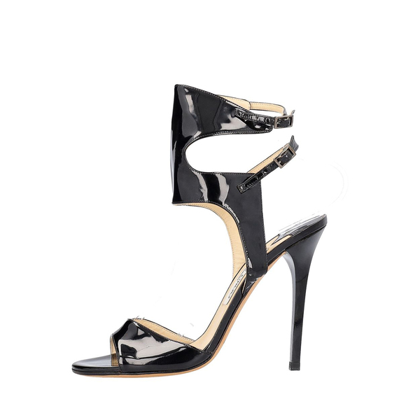 Patent Loop Sandals Black