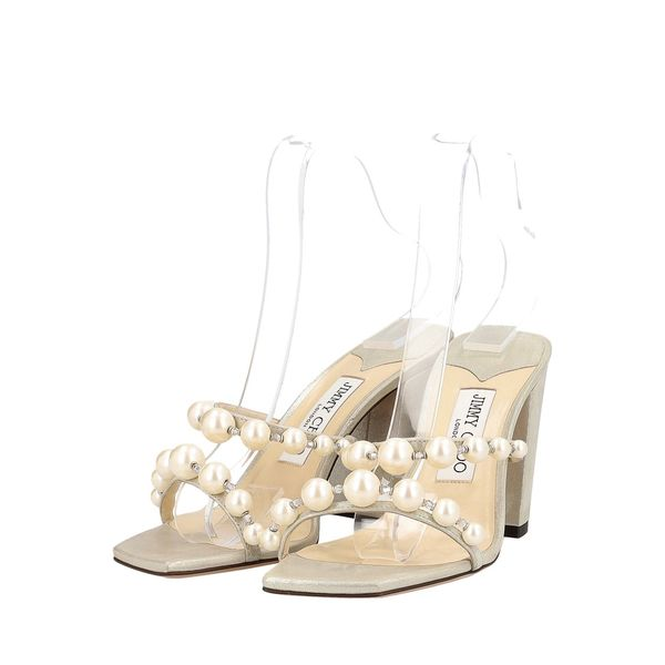 Shimmer Suede Amara Sandals Champagne