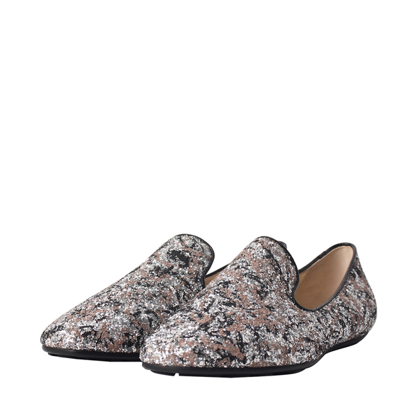 Coarse Glitter Slip On Loafers Multicolour