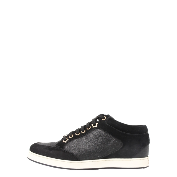 Suede/Glitter Miami Sneakers Black