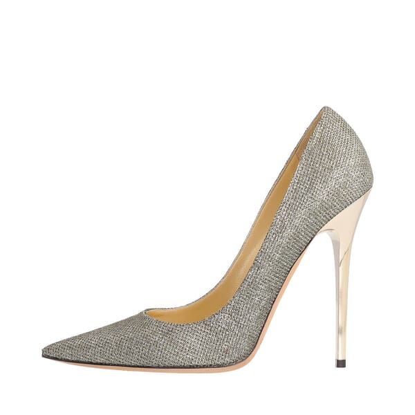 Lame Abel Pointed Pumps Gold