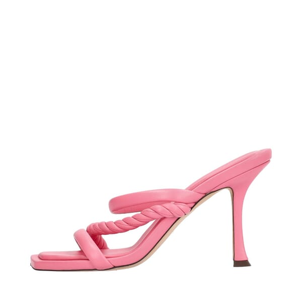 Leather Diosa Mule Sandals Pink