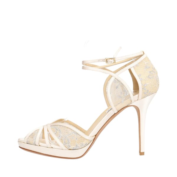Lace Fayme Sandals Ivory