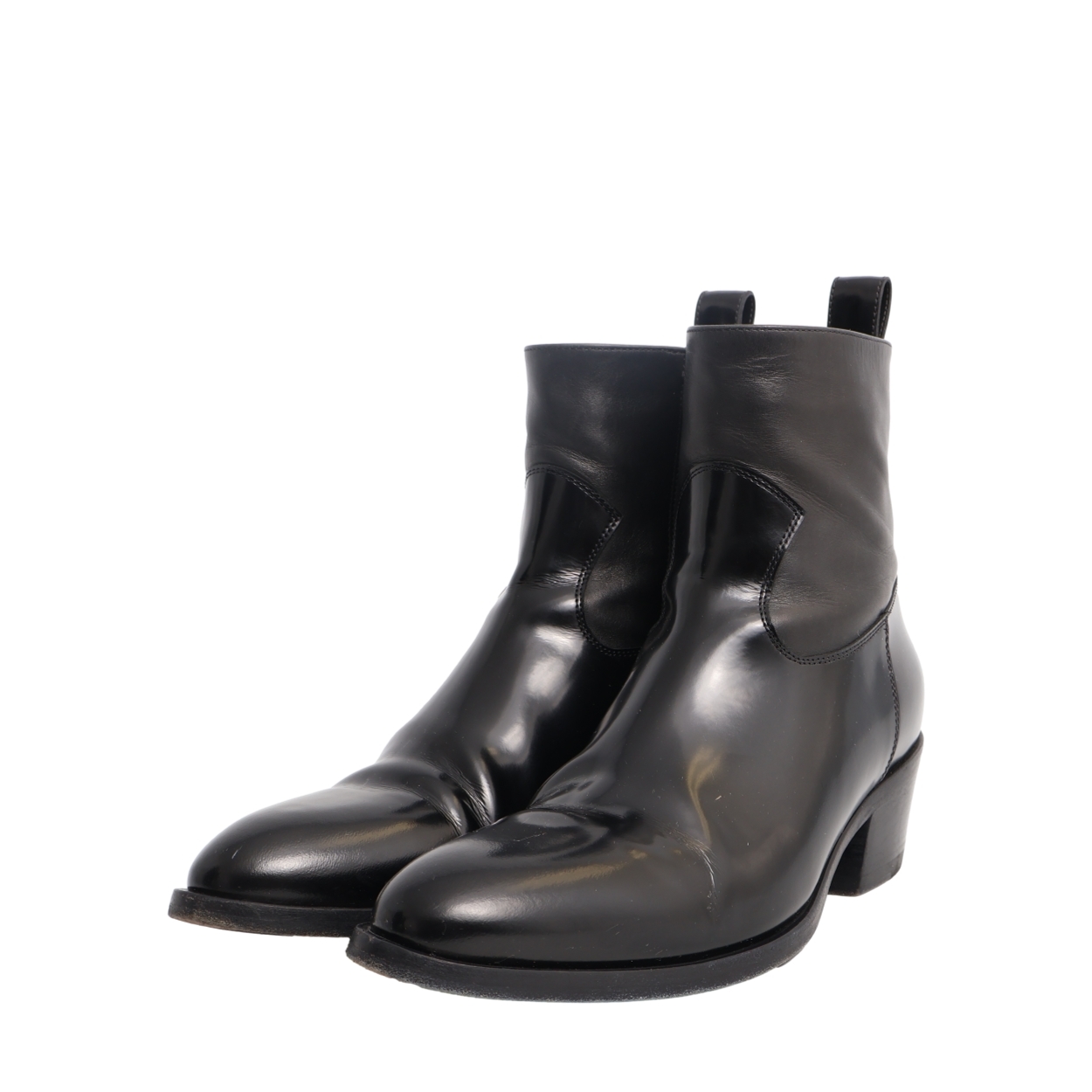 JIMMY CHOO Leather Ankle Boots Black | Luxity