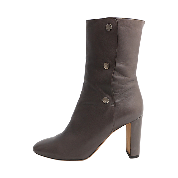 Leather Ankle Boots Grey