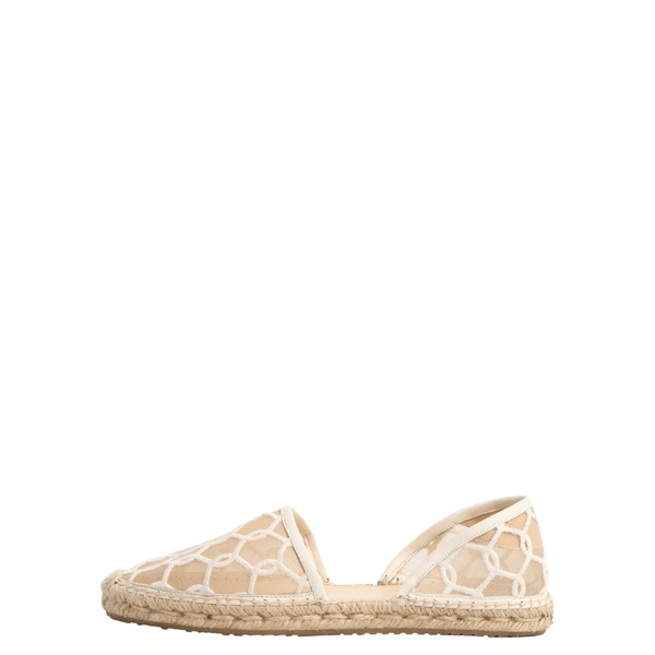 Lace Espadrilles Beige