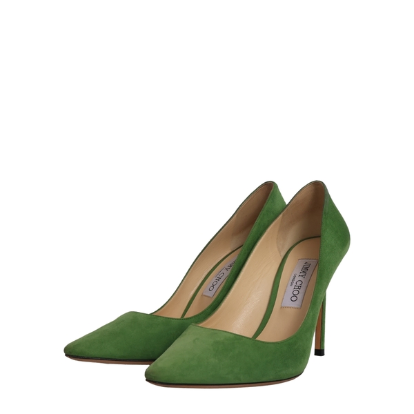 Suede Romy Pumps Lime